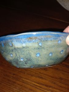 Bowl in blue and grey